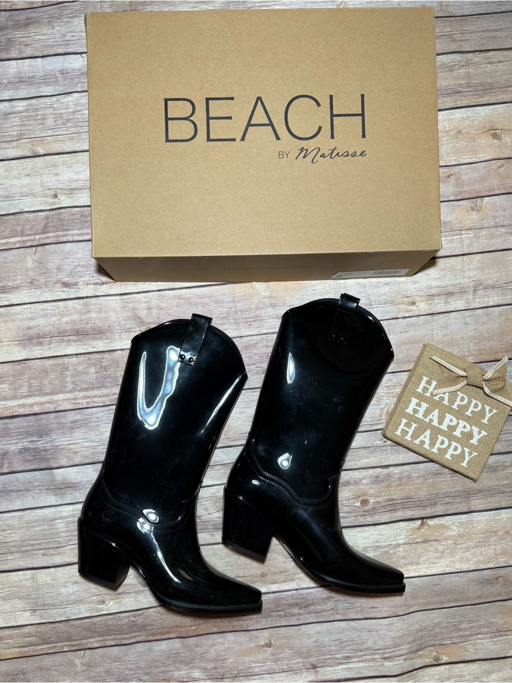Beach by Matisse Annie Cowboy Rain Boot size 8